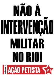 Pirulito DAP Não a intervenção militar no Rio