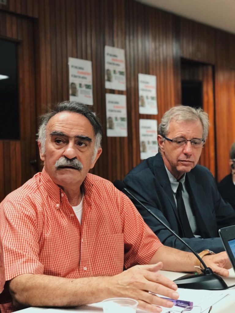 Sokol e Betão na coletiva de imprensa