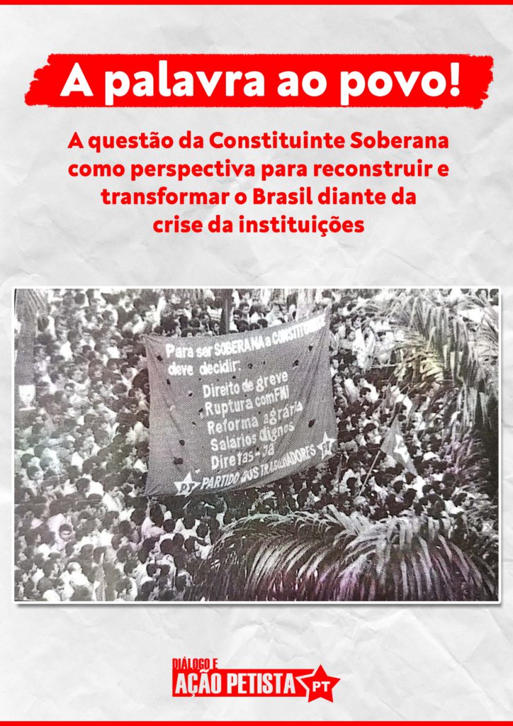 O ciclo de debates sobre a Constituinte Soberana começa a tomar corpo, com debates já realizados e muitos outros agendados ainda para este mês. O caderno “A palavra ao povo”, produzido pelo Comitê Nacional do DAP, teve sua primeira edição, de mil exemplares, esgotada. A procura, pelos grupos de base e coordenações estaduais, foi grande.